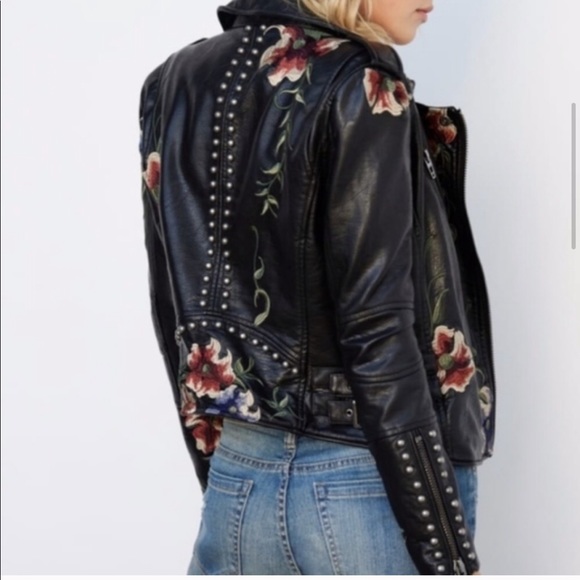 Blank NYC leather embroidered jacket - Picture 3 of 3